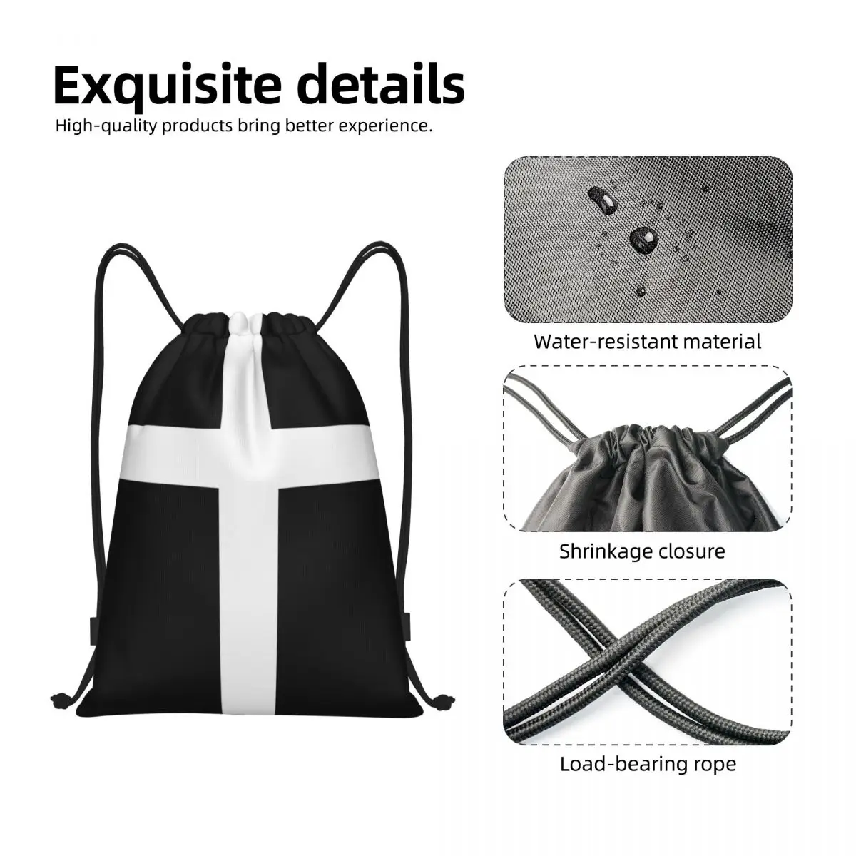 Bolso clásico personalizado con cordón cruzado de Jesús para entrenamiento, mochila de Yoga para hombres y mujeres, deportes de fe religiosa cristiana, gimnasio, Sackpack