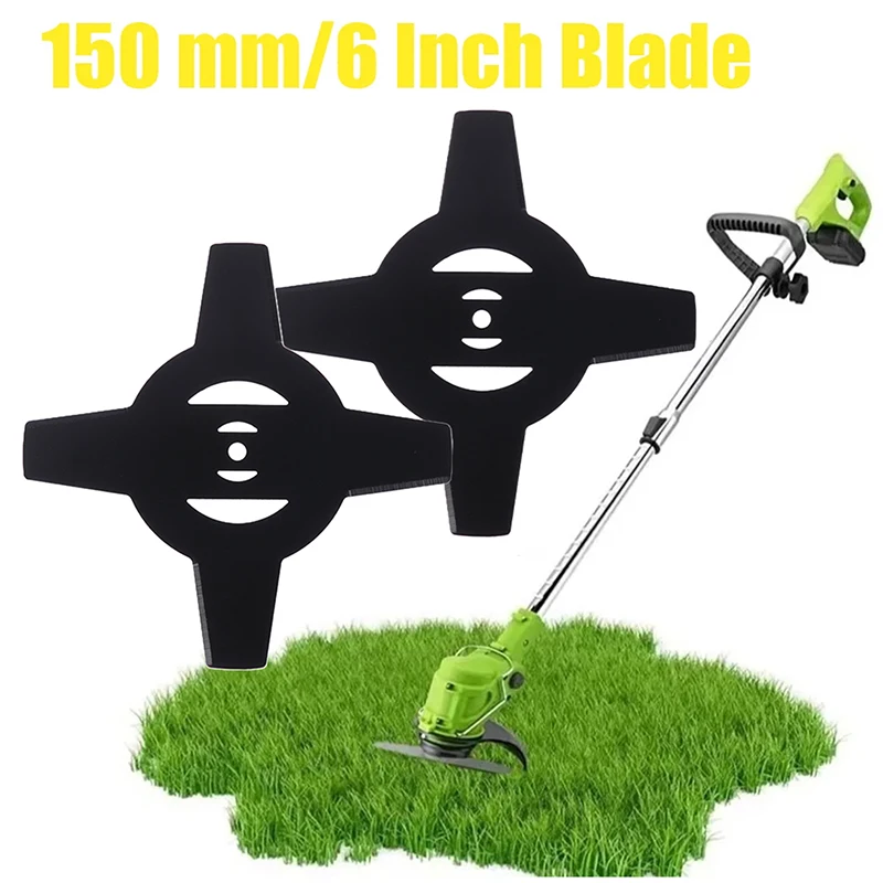 

Universal 150mm Metal Grass String Trimmer Brushcutter Head Blades 4T For Electric Lawn Mower Tool Accessories