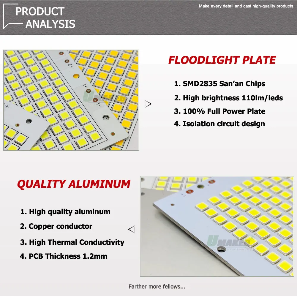 5PC LED PCB SMD5054 Floodlight Plate 10W 20W 30W 50W 100 150 200W 300W 100% Full Power Light Source Panel For Outdoor Lamps DIY