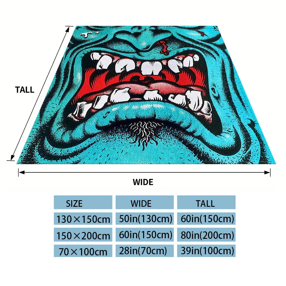 Crazy Face Nap Blanket,Flannel Blanket,Suitable For Sofas,Beds,Cars,Rooms,Offices,Camping,Exquisite Gift Blankets