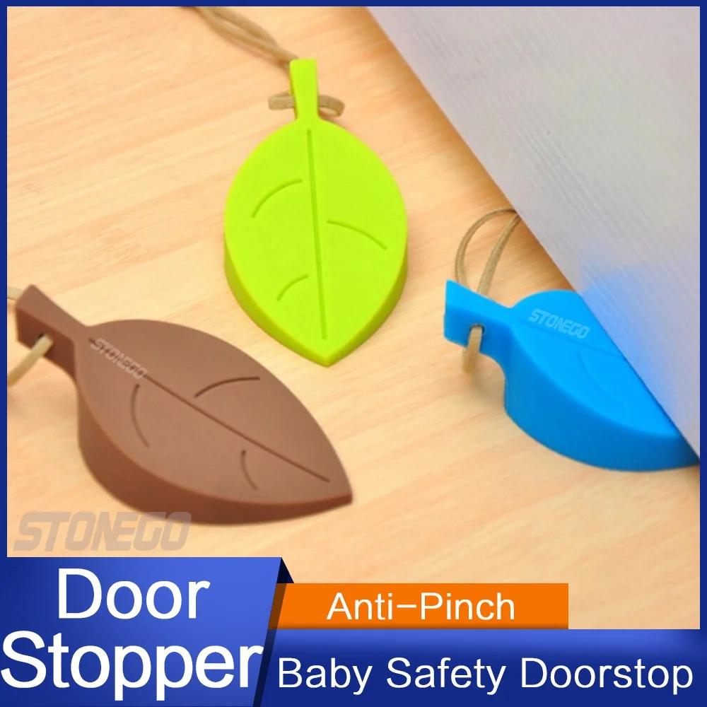 Creative Home Leaves Door Stop Stopper Door Wedge Baby Safety Doorstop Wedge Finger Protector Home Garden Office Life Supplies