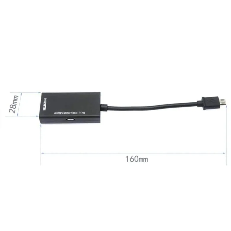 For Type C & Micro USB To HDMI-compatible 1080P HD Audio Video Cable for HDTV Converter Adapters Android Phone Tablet view 4