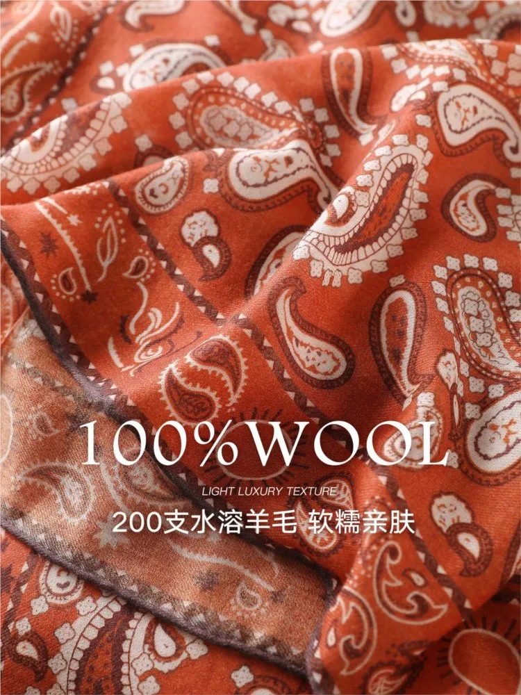 Flower-water-soluble fur scarf large square new silk summer air-conditioned room shawl outerwear