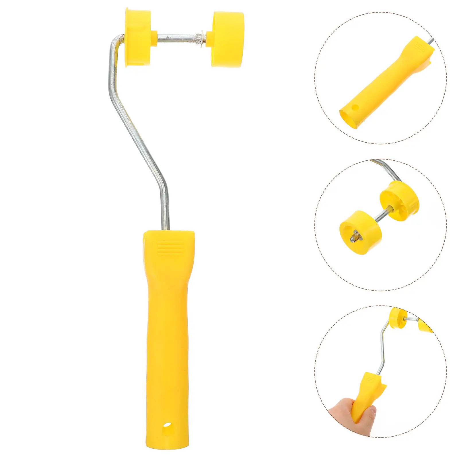 Sturdy Reusable Paint Roller Frame Adjustable Wall Ceiling Painting Tool Lightweight Comfort Grip for Painting Drywall