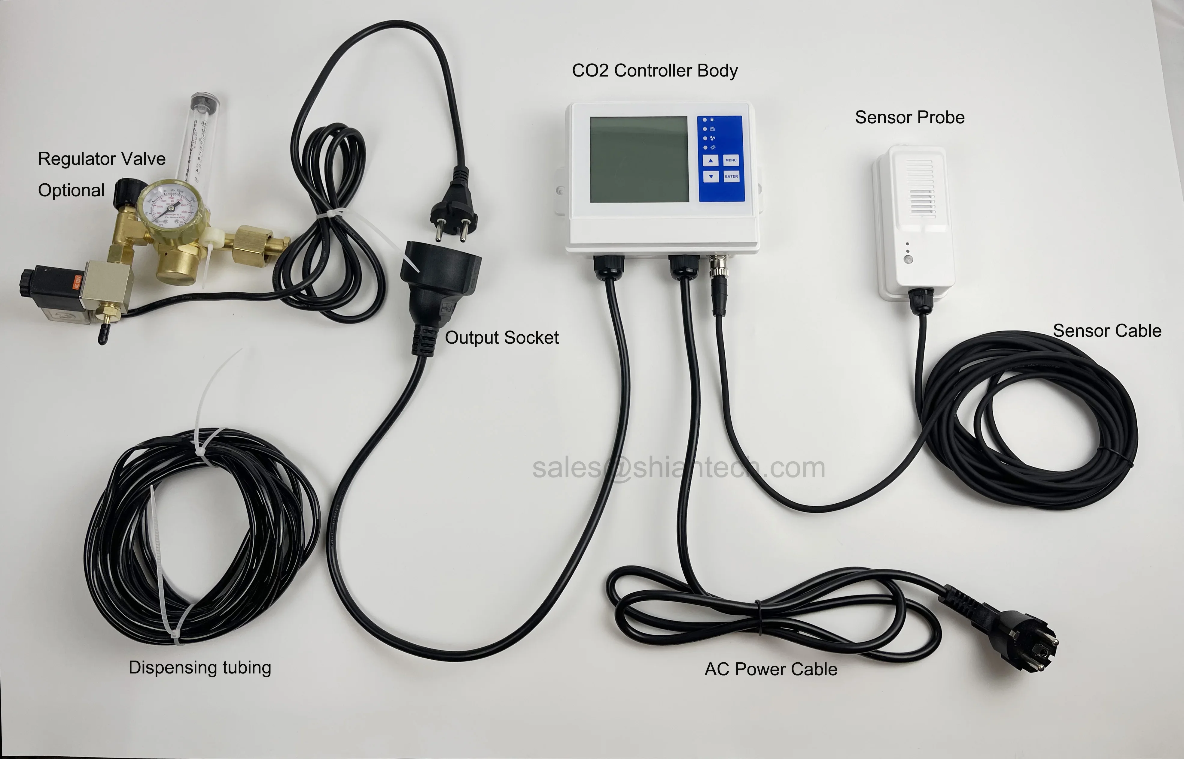 Smart CO2 controlador, controladores para sala de cultivo, CO2 monitor, abastecimento de gás, controla automaticamente