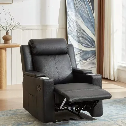 التكنولوجيا اليدوية الحديثة واحدة الجلود أريكة متعددة الوظائف بسيطة مستلق مساحة النوم كبسولة أريكة غرفة المعيشة الأسهم #3