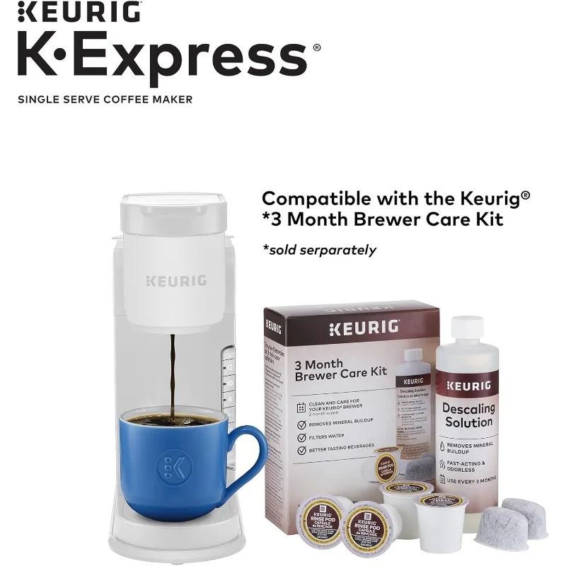 Keurig K-Express Kaffeemaschine, Einzelportions-Kaffeebrüher mit K-Cup-Pad, warmer Stein