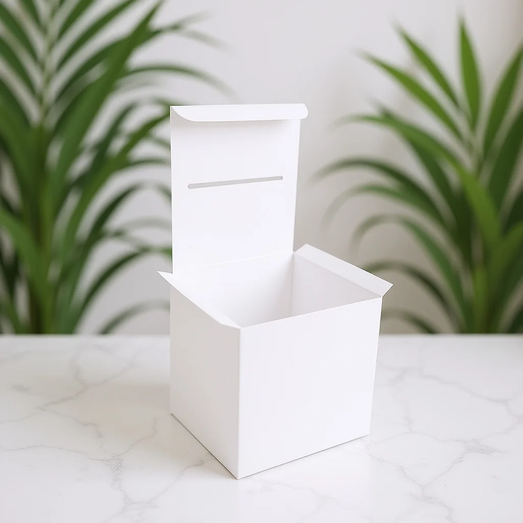 

1Set White Card Box Premium Wedding Card Case Spacious Paper Gift Box for Messages Envelopes Keepsake Event Decor