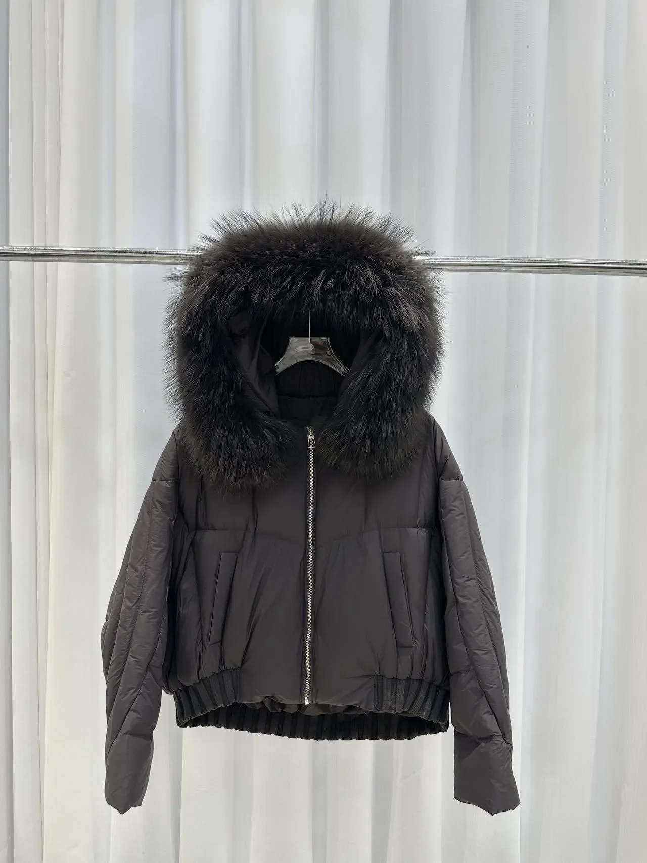 OFTBUY Short Zipper Parkas with Fur for Women Winter Warm Thick Duck Down Jacket Real Rccoon Fur Collar Women Hooded Clothing