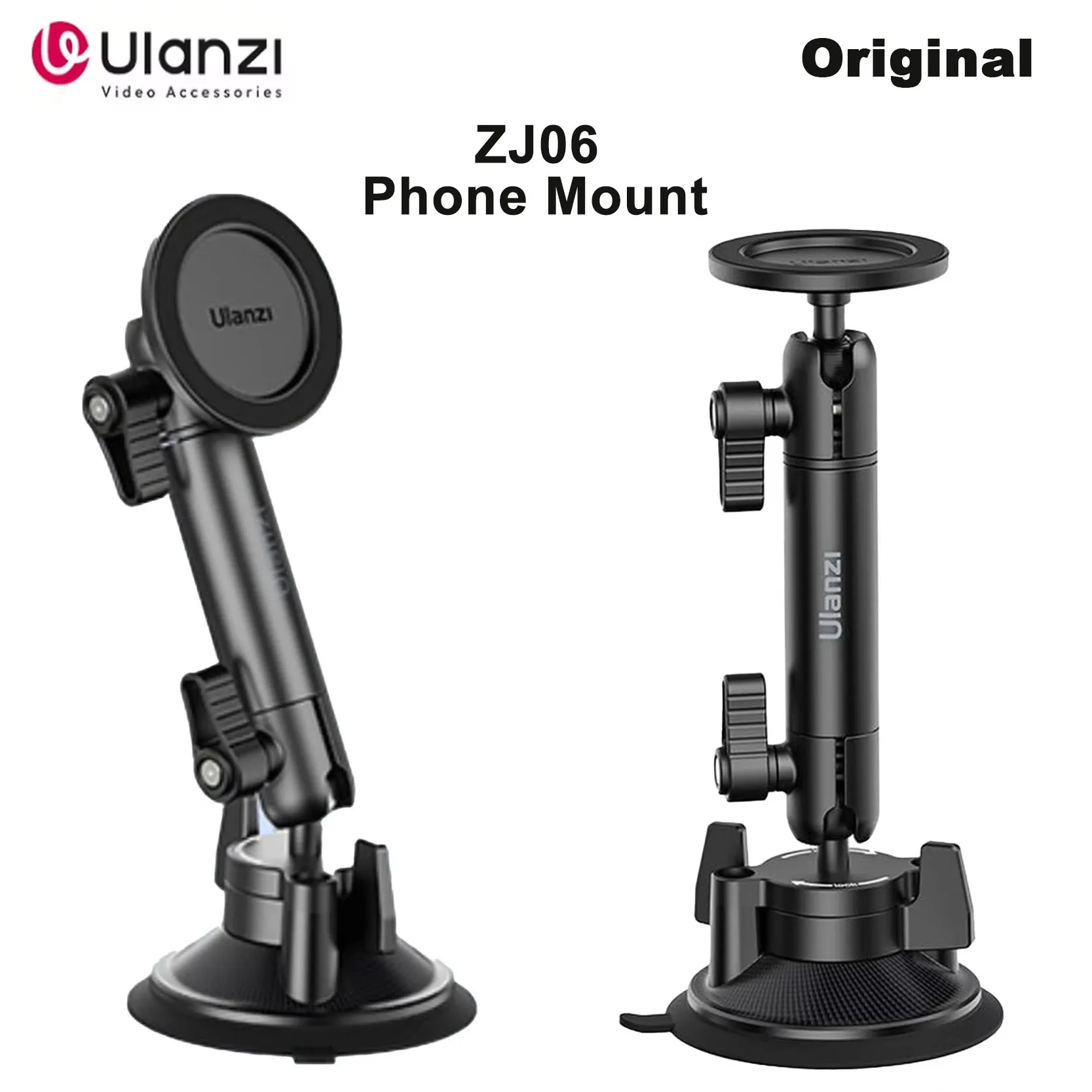 

Original Ulanzi ZJ06 Phone Mount Suction Cup Extendable Stand Magnetic Attachment Car Mounted Shooting Bracket Magsafe