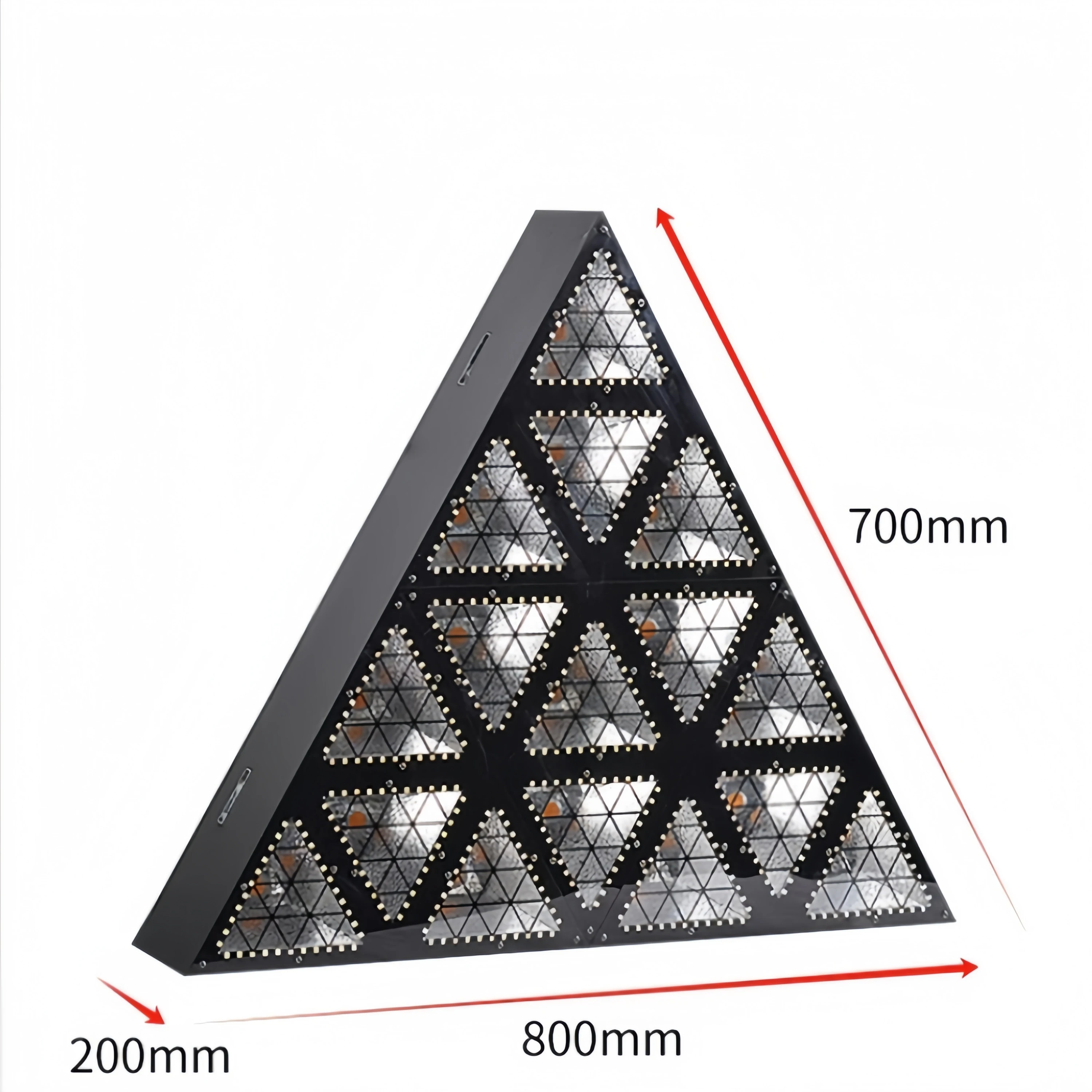 LED triangular matrix background lights for bars, discos, weddings, stage performances, race track dot matrix effect lights