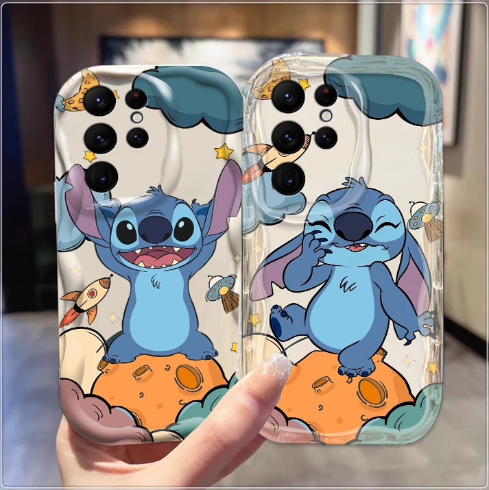 Lilo & Stitch Cartoon For Samsung S24 S23 S21 S20 Ultra Plus FE A73 A72 A71 A51 A31 A05S A05 A04 5G Wave Oil Soft Phone Case