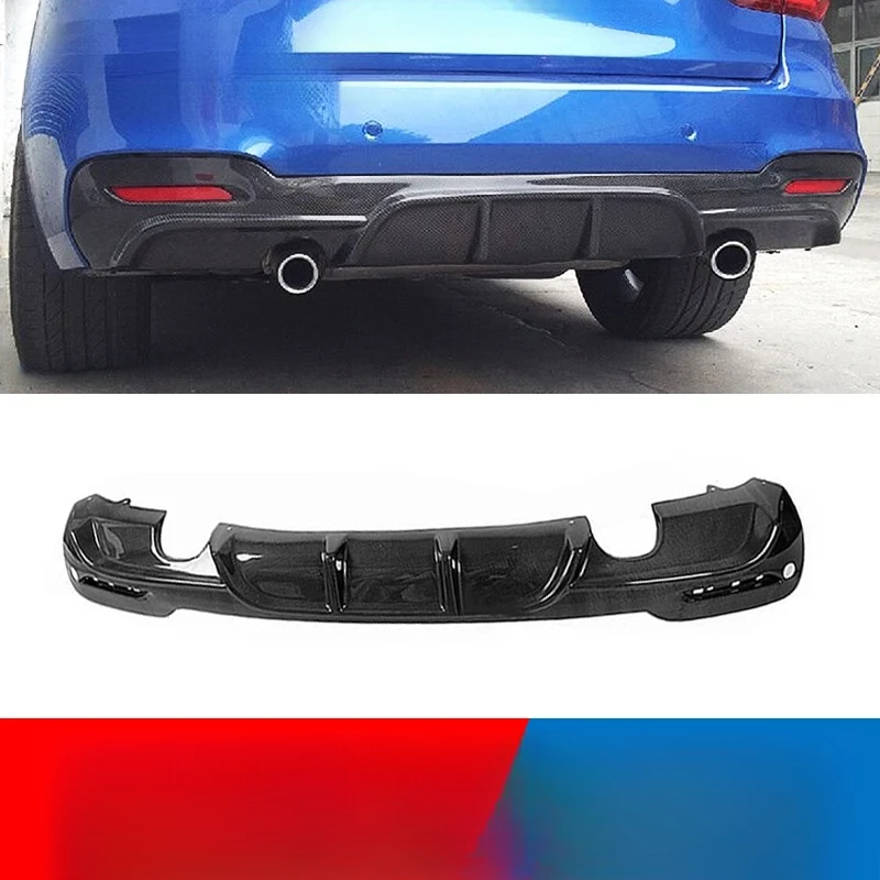 High Quality Carbon Fiber Double Side 2 Out Rear Bumper Diffuser Lip Spoiler Aero Tuning Car Accessories
