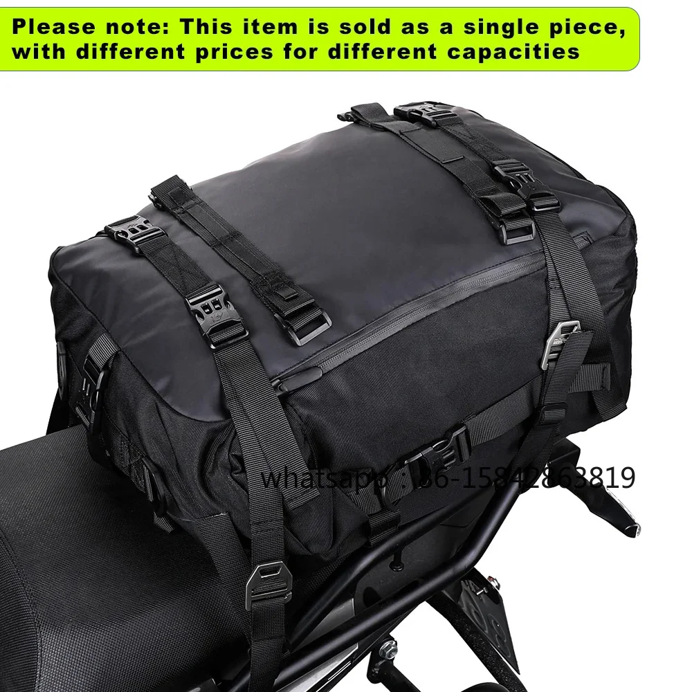 Motorcycle Back Seat Bag 10/20/30L Waterproof Multifunctional Saddle Side Luggage Bag Cycling Backpack Universal