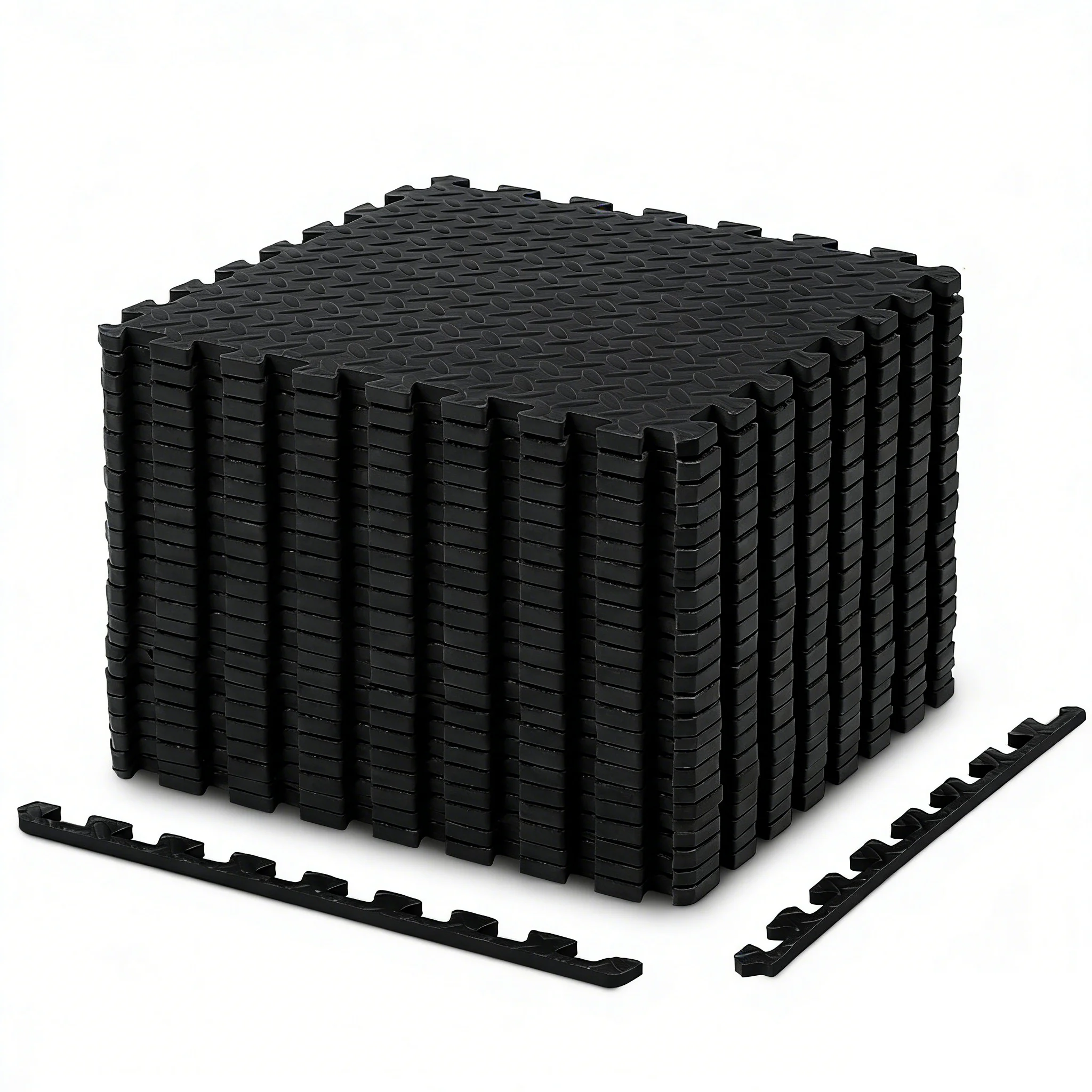 Puzzle-Trainingsmatte 0,4 Zoll, EVA-Verbund-Schaumstoff-Bodenfliesen für Heimfitness, Matte für Heimtrainingsgeräte, 20 Zoll x 20 Zoll - 64 Quadratfuß.