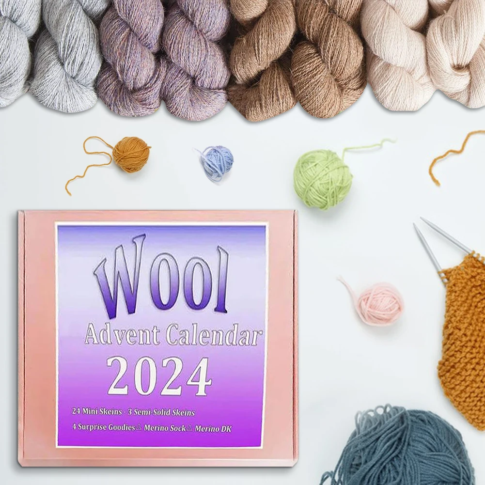 

Yarn Advents Calendar 2024 Colorful Premium Yule Yarn Set For Knitting Great Present Idea