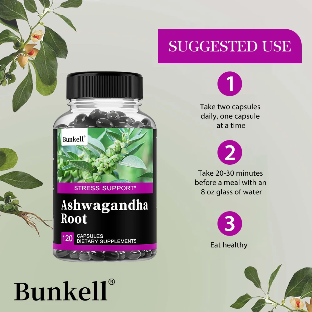 

Ashwagandha Root - Made with Organic Ashwagandha Root to Help Support Healthy Response to Stress,Immune System,and Restful Sleep