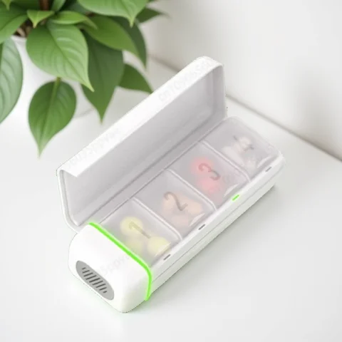 Digital Smart Medicine Box with Voice Alarm Moisture Proof 7 Compartments Health Care Pill Organizer for Senior Travel Essential