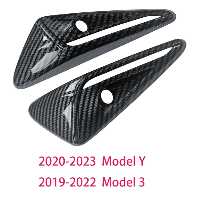 High Quality Carbon Fiber Pattern Side Cover Fit Model 3 Y Auto Exterior Decor Accessories