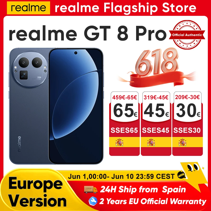 realme GT 8 Pro 2026 nuevo smartphone 5G, versión Europe, con Snapdragon 8 Elite Gen 5, cámara ultra de 200 MP, batería de 7000 mAh y carga inalámbrica de 50 W