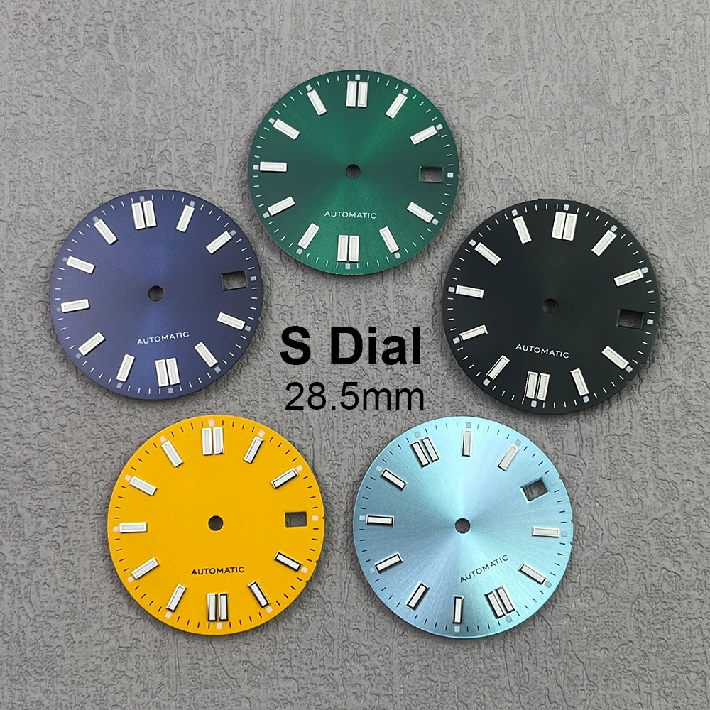 

28.5mm S Log Dial Suitable For NH35/NH36 Japanese Movement Green Luminous Watch Modification Accessories