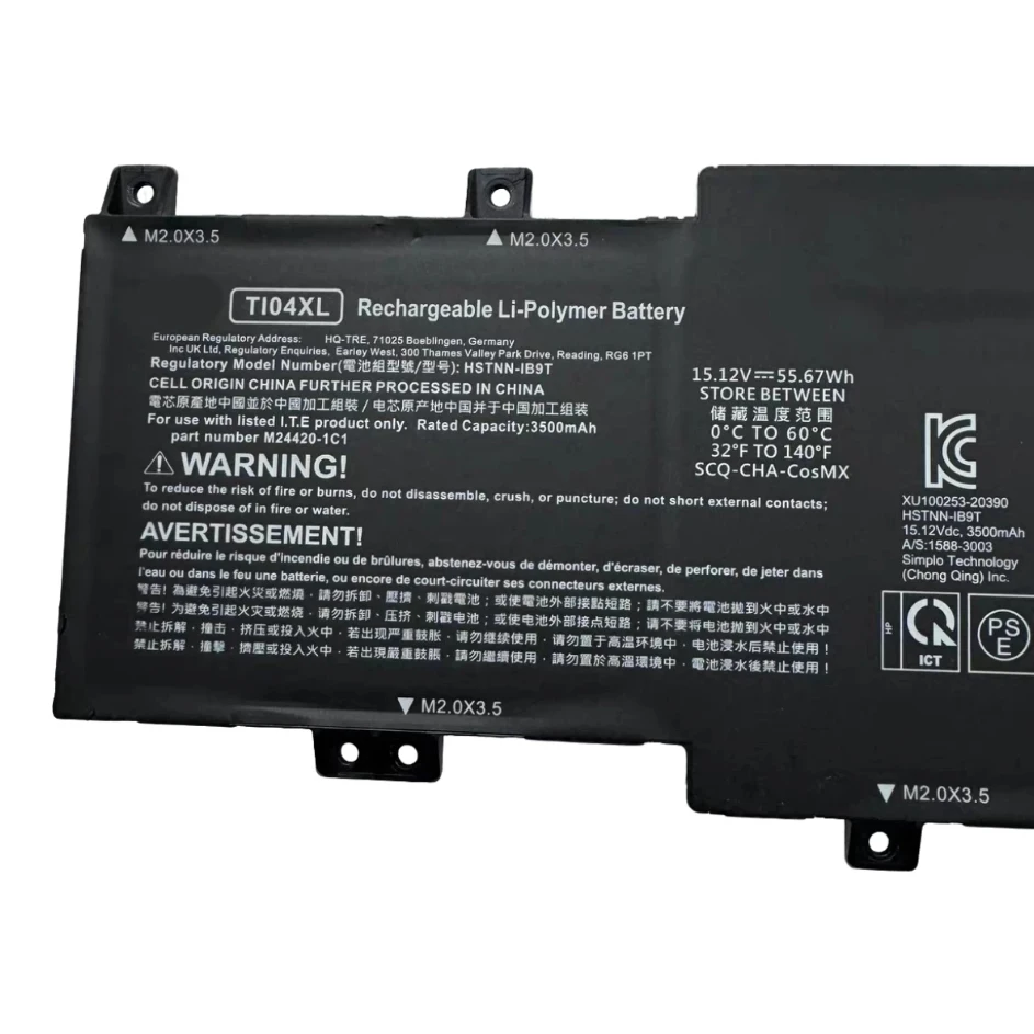 High quality TI04XL 15.12V 55.67Wh Laptop Battery for 17-ch0977nz 17-ch0027ur 17-ch0026ur M24420-1D1 M24563-005