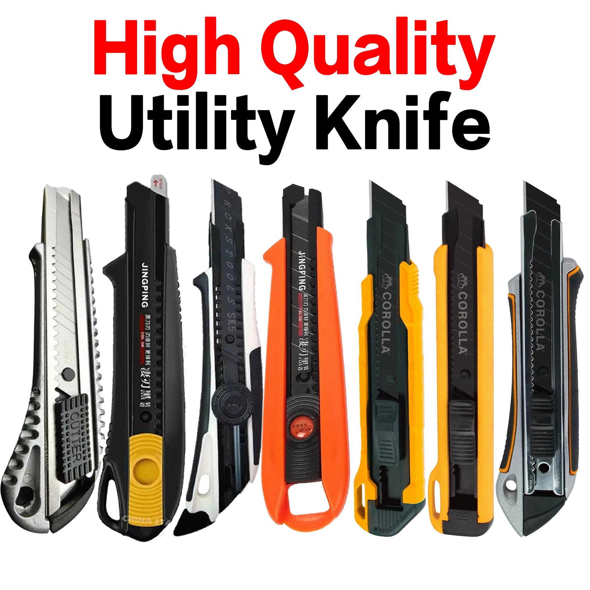 عالية الكربون الصلب شفرة سكّين متعدّد الاستخدامات دائم الصناعية استبدال الة قطع الورق مكتب الفن طالب لوازم الفولاذ المقاوم للصدأ #1