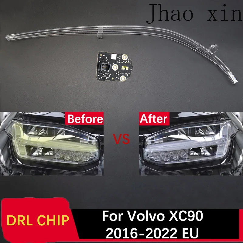 For Volvo XC90 Ballast Module 2016-2022 EU Version White Light Circuit Board Angel Eye Car Headlights DRL CHIP Light Guide Strip