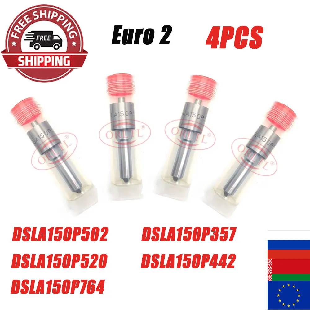 4 Pieces DSLA150P764 DSLA150P502 New Euro 2 Spray Tips DSLA150P520 DSLA150P442 Diesel Injector Nozzle For Bosch DSLA150P357