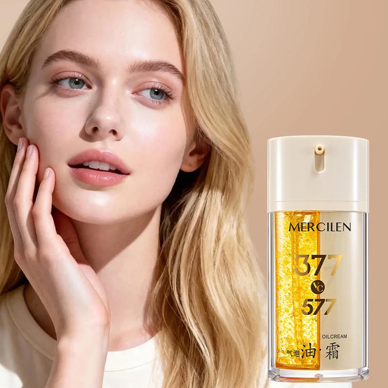 Mercilen Moisturizing Bubble Oil Cream Combination Contains Three Core Skin-Nourishing Ingredients: Niacinamide, Collagen, and Plant-Based Squalane, Providing Precise Care for Both Hydration and Oil Balance, Effectively Improving Dry Skin, Brightening, Firming, and Making Skin Appear More Youthful