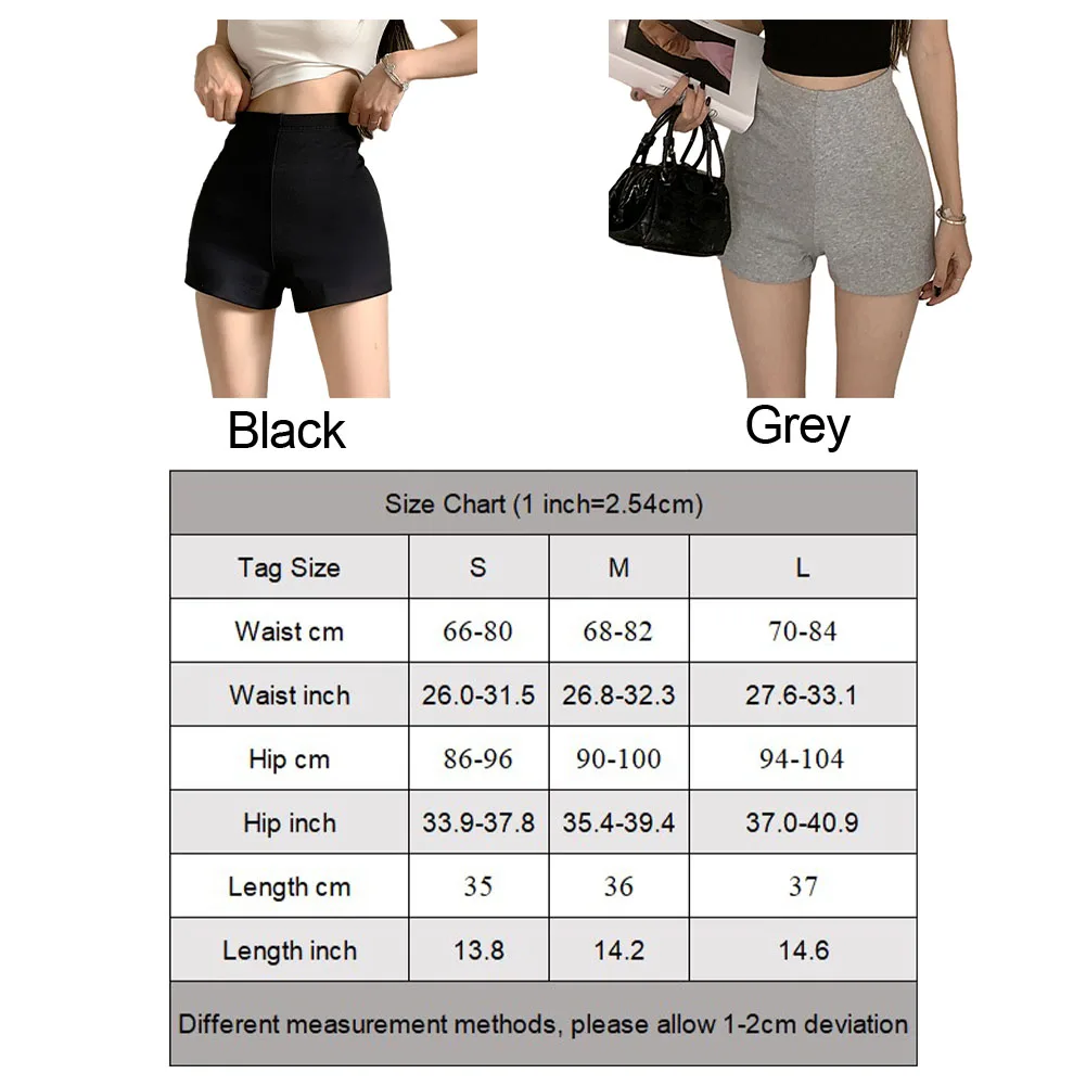 Sports Shorts Black Casual Casual Pants Cotton Elegant Grey High Waist S-L Shorts Solid Color Sports Versatile
