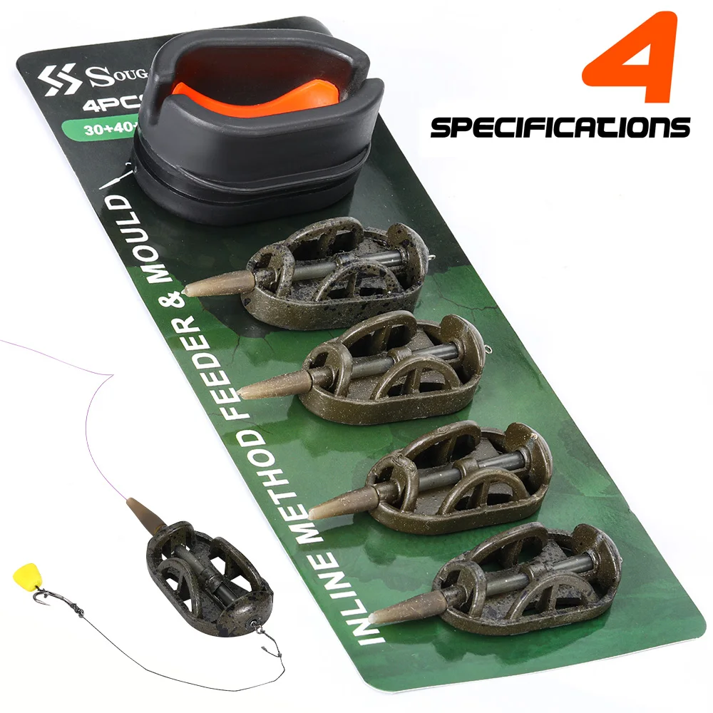 sougayilang-4-pecas-kit-alimentador-de-pesca-de-carpa-30g-40g-50g-60g-metodo-alimentador-lancador-de-isca-de-alta-velocidade-ferramentas-de-pesca-de-carpa