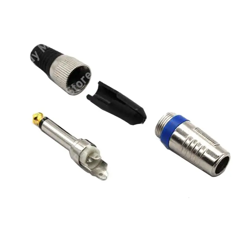 2pcs 6.35mm Guitar Audio Cable Connector Mono Jack 6.5 Amplifier Microphone Plug 6.5mm Mono Sophomore Core