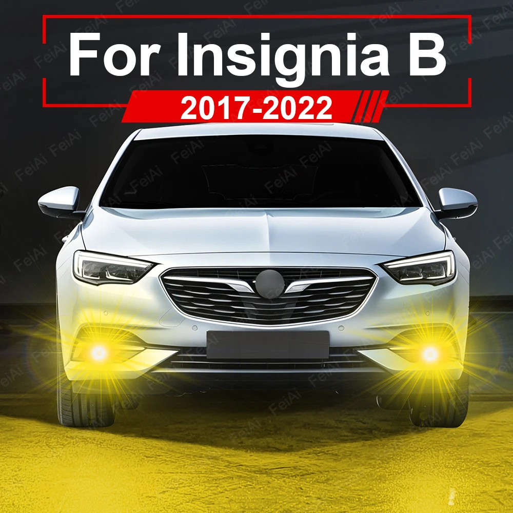 オペル・インシグニアb-2017-2018-2019-2020-2021-2022用-車用ledフォグランプバルブ-アクセサリー-ledフォグライト-デュアルカラー-ホワイト-イエロー-12v