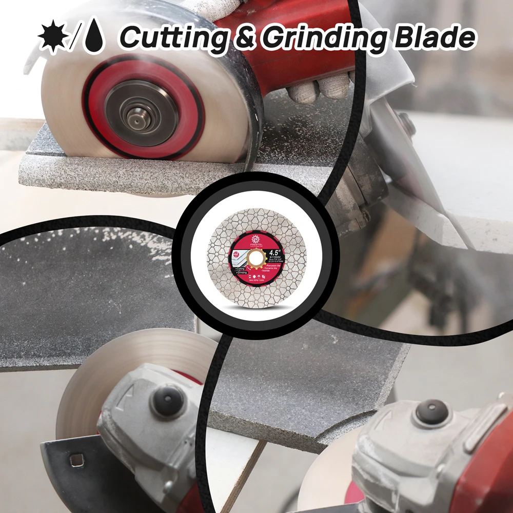 FOCSTOL Diamond Cutting Disc Saw Blade 115mm Grinding for Porcelain Ceramic Tile Marble Granite Artificial Stone Cutting Disc