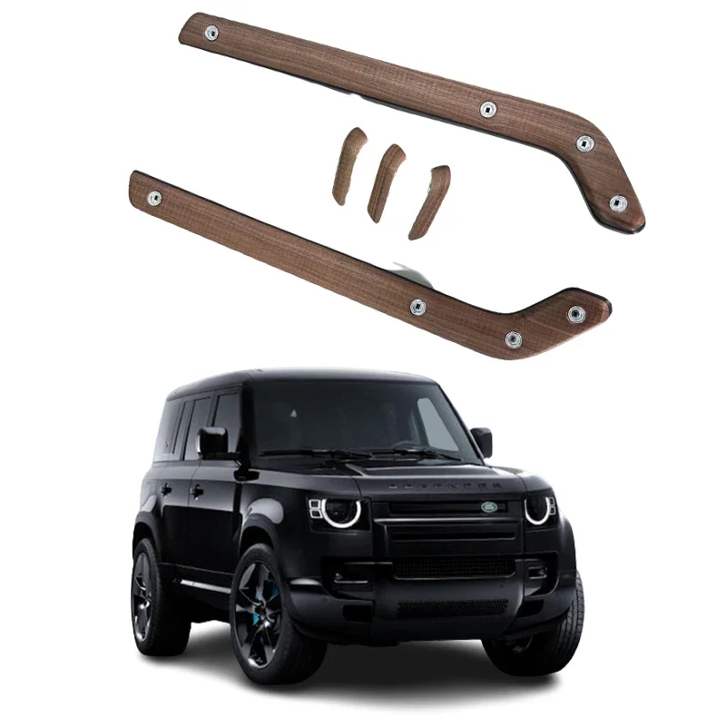 Factory price Car Interior Accessories Walnut Wooden Decoration Wood Armrest Interior Kits for 2022 Defender 110/90 130