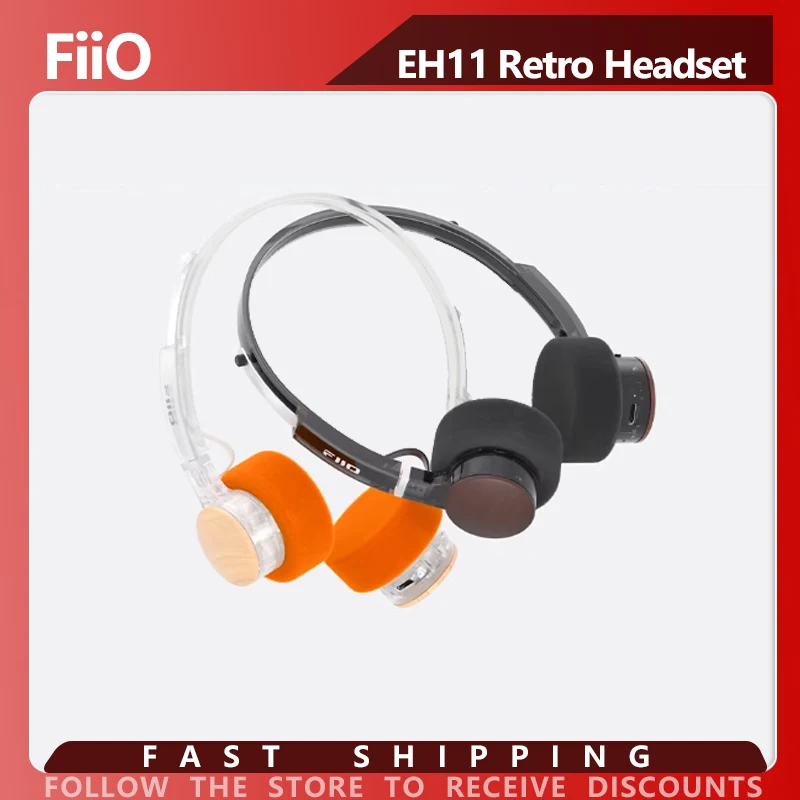FiiO EH11 Retro Headset LDAC Bluetooth 6.0 Small Over-Ear Design Headphones 40mm Large Dynamic Driver Mechanical Shell Headphone