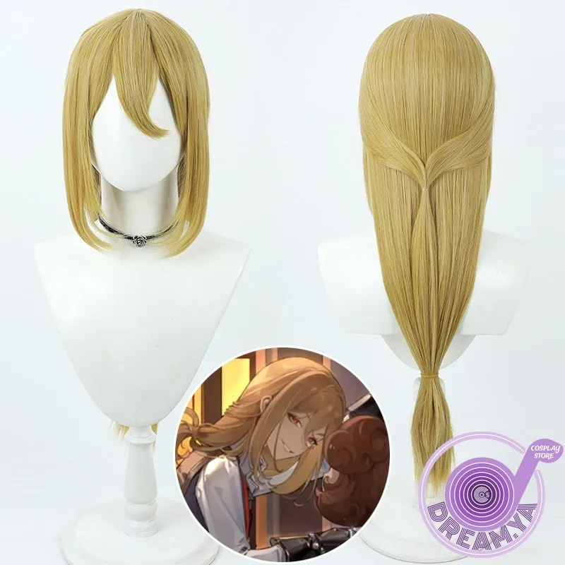 Tennant Cosplay Wig Reverse 1999 Yellow Long Heat Resistant Synthetic Hair Halloween Party Role Play Carnival + Free Wig Cap
