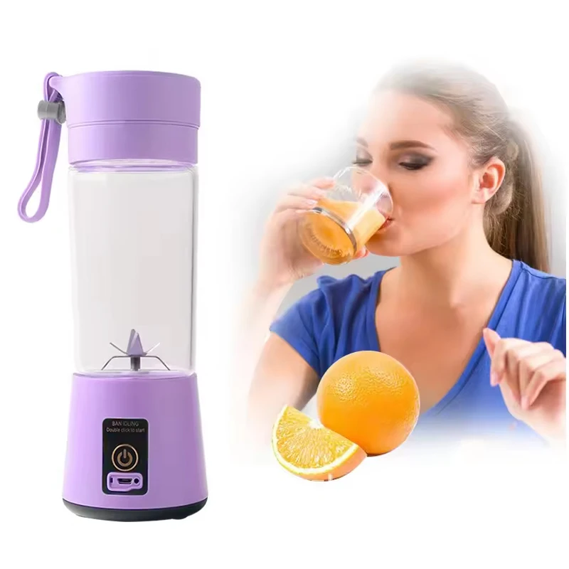 휴대용 전기 과일 착즙기 USB 무선 충전식 스무디 메이커 믹서기 미니 핸드 과일 블렌더