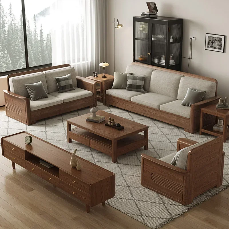 Premium Vintage Reception Living Room Sofa Wooden Ergonomic Adults Anti Slip Living Room Sofa Designer Bedroom