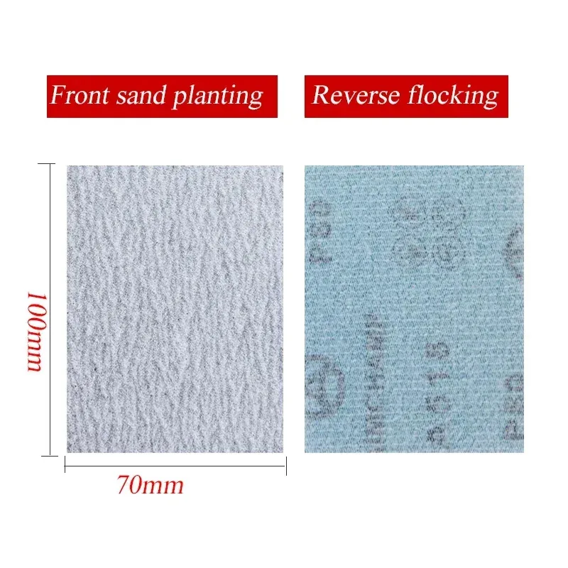 

Квадратная флокированная наждачная бумага 70x100 мм, небольшая шлифовальная сухая абразивная кожаная воздушная шлифовальная машина, полировальный лист