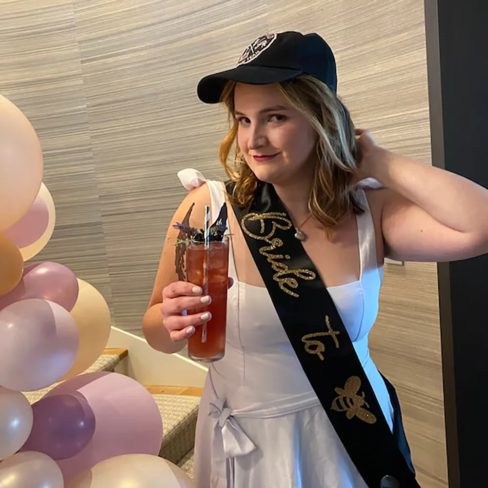 العروس إلى النحل وشاح النصي حفلة توديع العزوبية هدية الدعامة الزفاف المشاركة الزفاف دش الديكور العروس لتكون المستقبل السيدة هدية #4