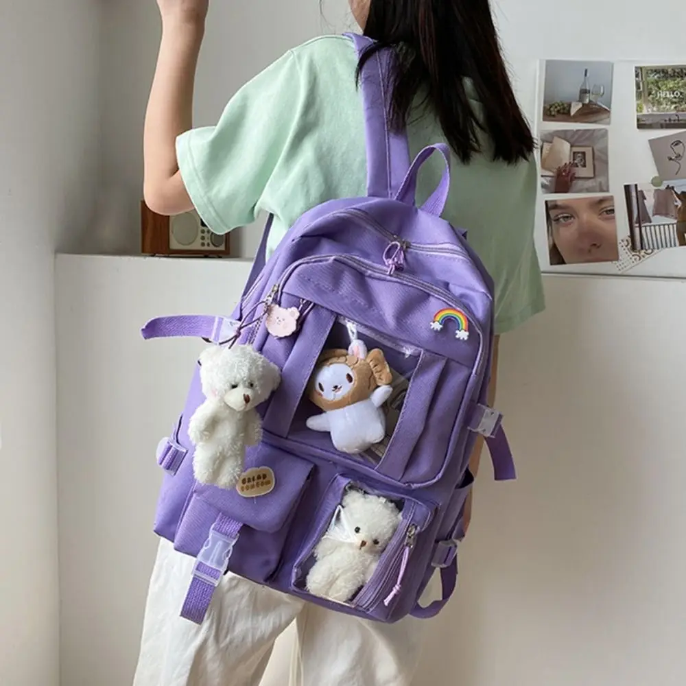 Multifunctional Waterproof Book Bag Nylon Large Capacity School Bag School Rucksack Students