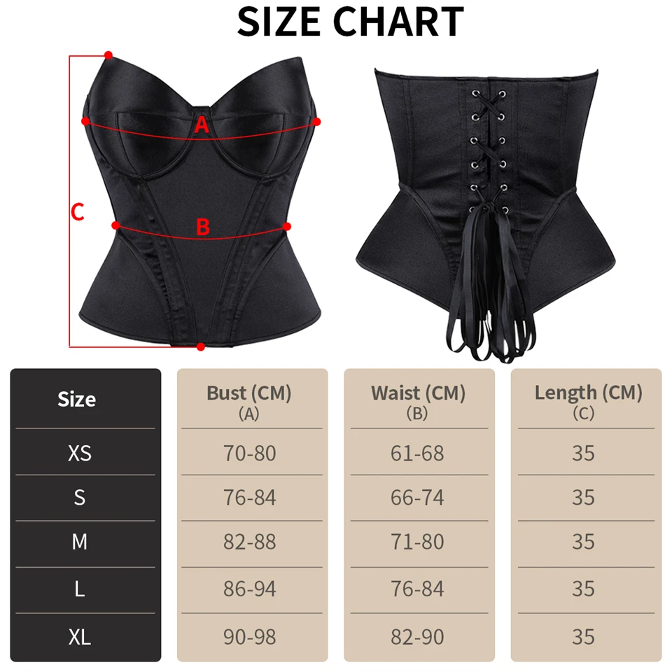 Becirzet Weißes Elegantes Damenkorsett Sexy Schulterfreies Satin-Fischgräten-Top Schlankmachendes Taillenformendes Bustier – Detail 1