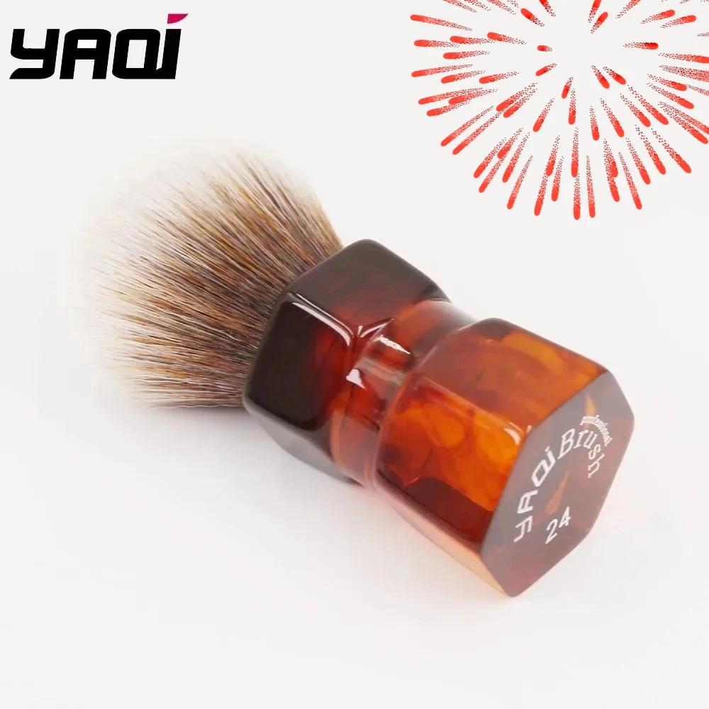 YAQI 24 mm Moka Express synthetisch haar Barbe scheerkwast voor heren