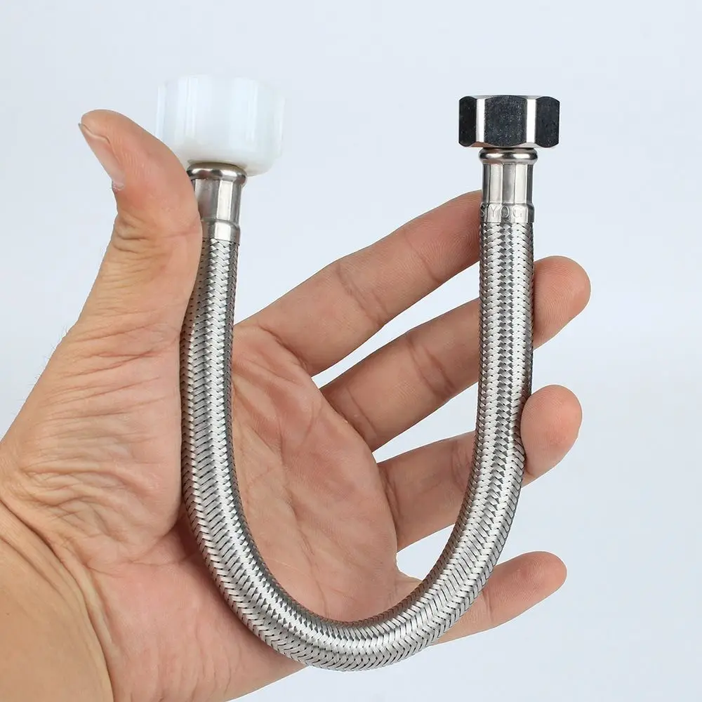 30/40 سنتيمتر خرطوم المياه المموجة واقية من الانفجار تدفق كبير صنبور الماء الساخن والبارد مدخل خرطوم الفولاذ المقاوم للصدأ