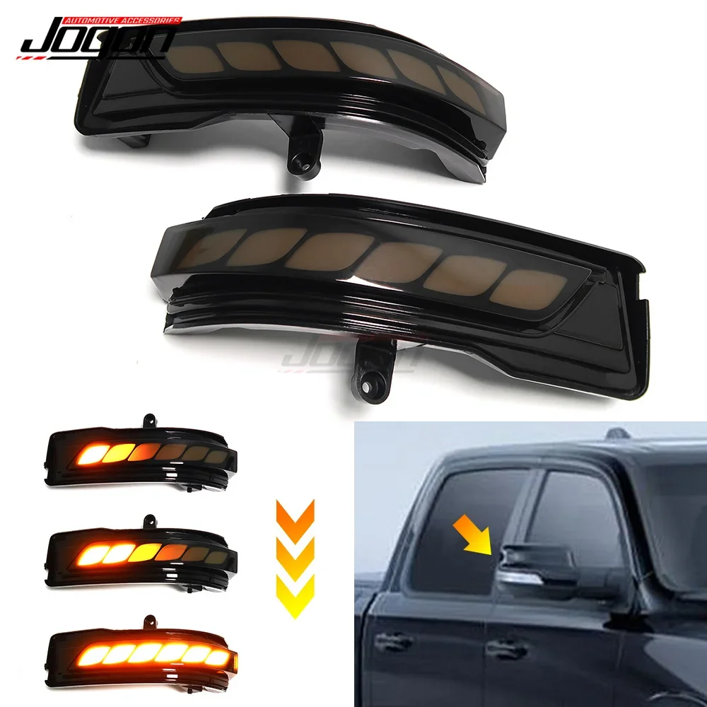 

For Dodge Ram 1500 TRX 2019 2020-2023 LED Dynamic Turn Signal Light Lamp Side Rear View Mirror Indicator Replacement