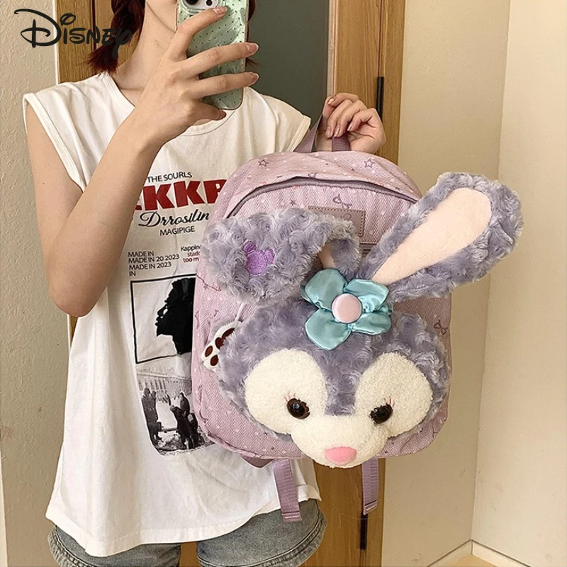 Disney 2025 New Women's Backpack High Quality Casual Lightweight Travel Backpack Fashionable Simple Versatile Girl Doll Backpack