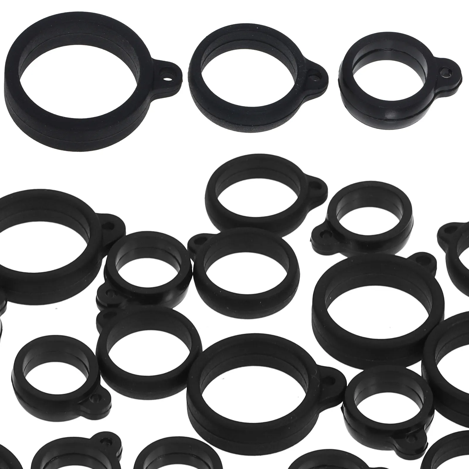 30Pcs Silicone Anti-Lost Hanging Rings for Gadget Strap Belongings Portable Lightweight Pen Strap Pendant Gadget Hanging Rings