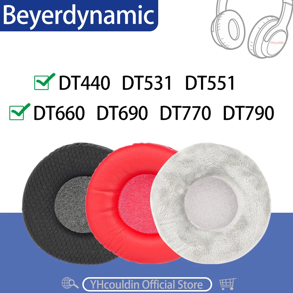 

Сетчатые велюровые кожаные амбушюры для наушников Beyerdynamic DT440 DT531 DT551 DT660 DT690 DT770 DT790, сменные амбушюры